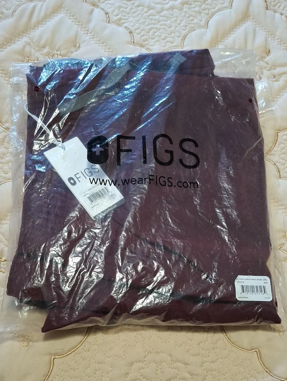 Figs Cairo Cargo Panzs Short 2Xl New In Package Burgundy